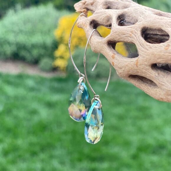 Sterling Silver Swarovski Crystal Earrings - Picture 4 of 4